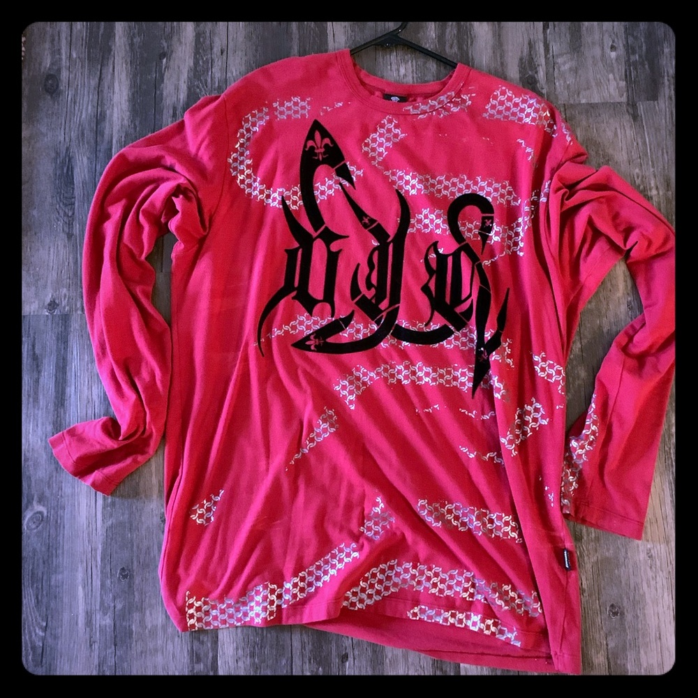 VERSACE JEANS COUTURE  long sleeve t- shirt , red